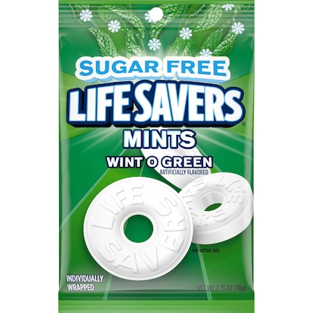 Life Savers Sugarfree Wintogreen 2.75 Oz., PK12